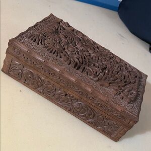 Vintage Kashmir Walnut Box